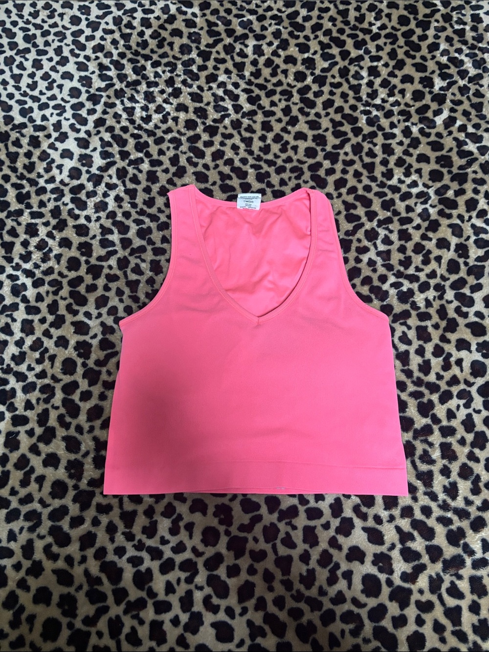 Love & Sports Women's V-Neck Long Lined Sports Bra- Pink